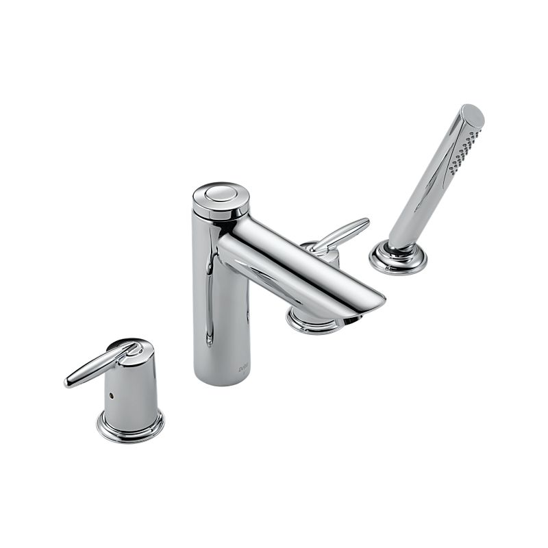 Delta T4785 Grail Two Handle Roman Tub Faucet Trim with Hand Shower Chrome