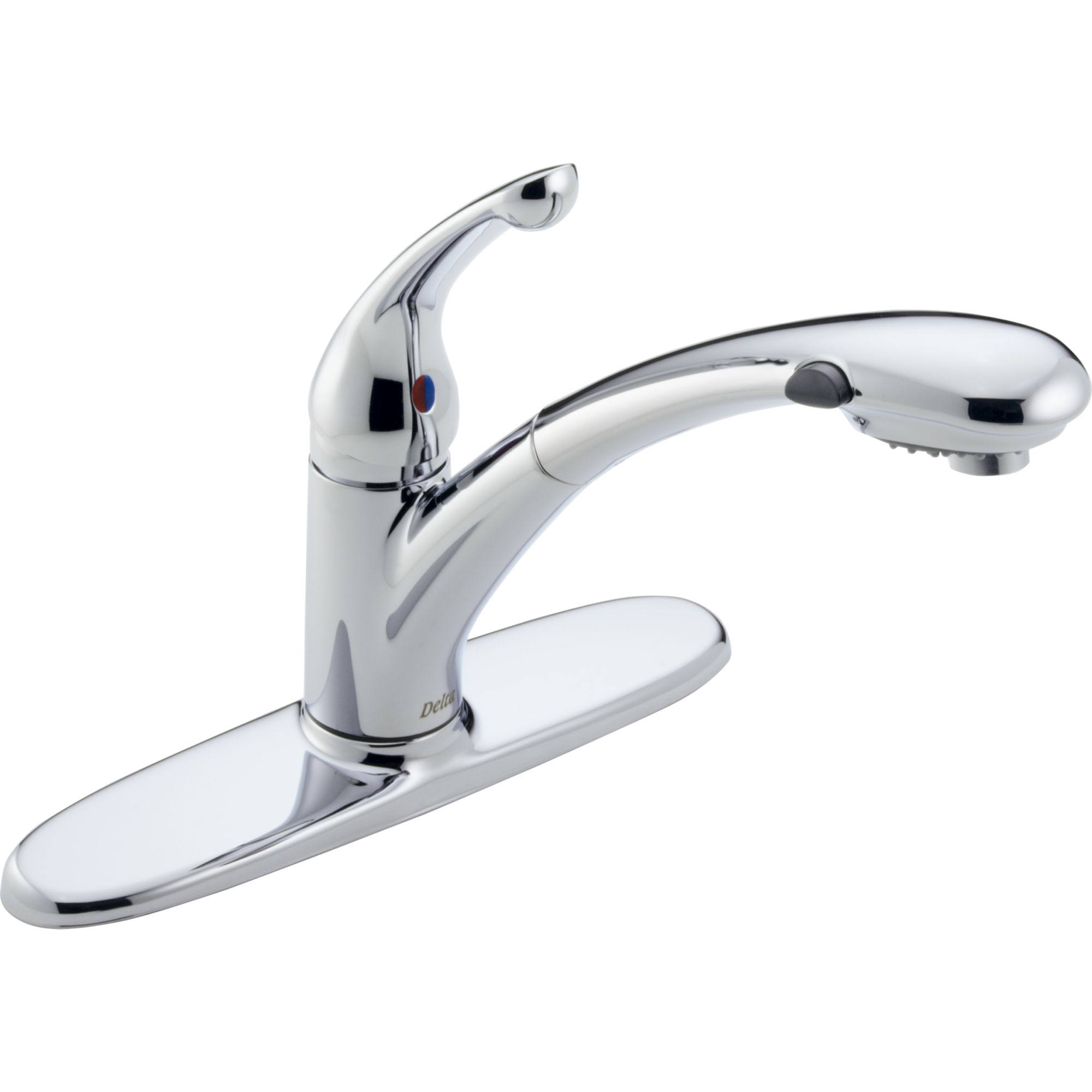 Delta 470-WH-DST Signature Single-handle Kitchen Faucet with Pull-out Spray White